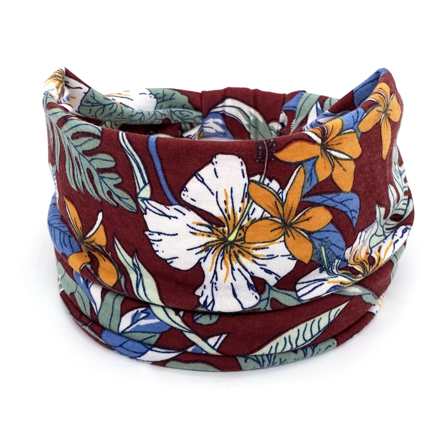 Pink Printed Elastic Hair Band for Women