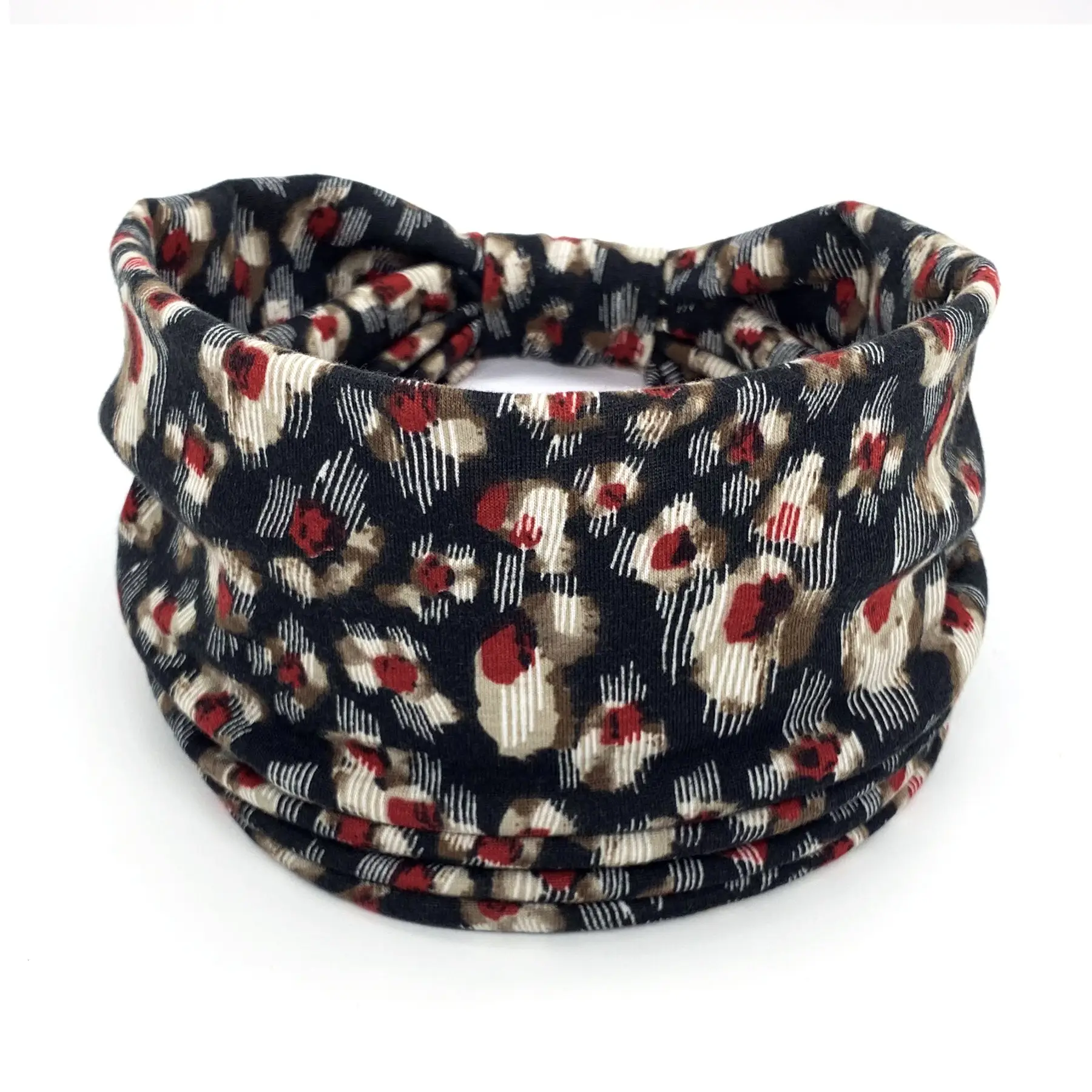 Pink Printed Elastic Hair Band for Women