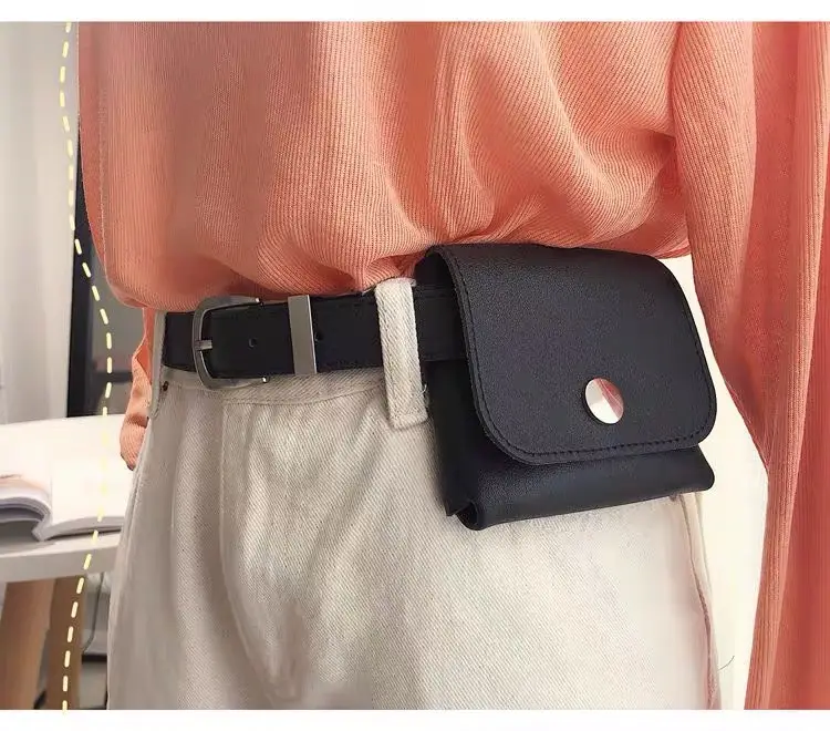 Black Detachable Waist Bag for Women - Image 3