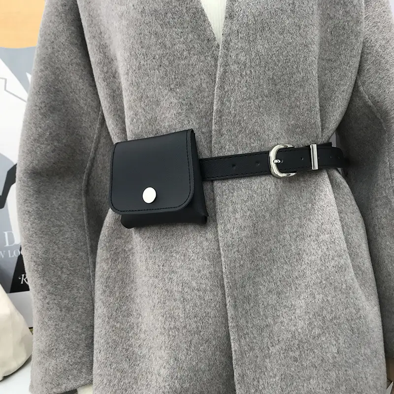 Black Detachable Waist Bag for Women - Image 4