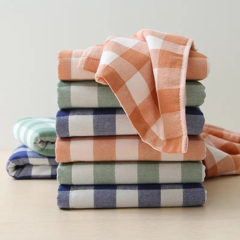 Pure Cotton Checkered Towel Double Sided Ultra Fine - Image 6