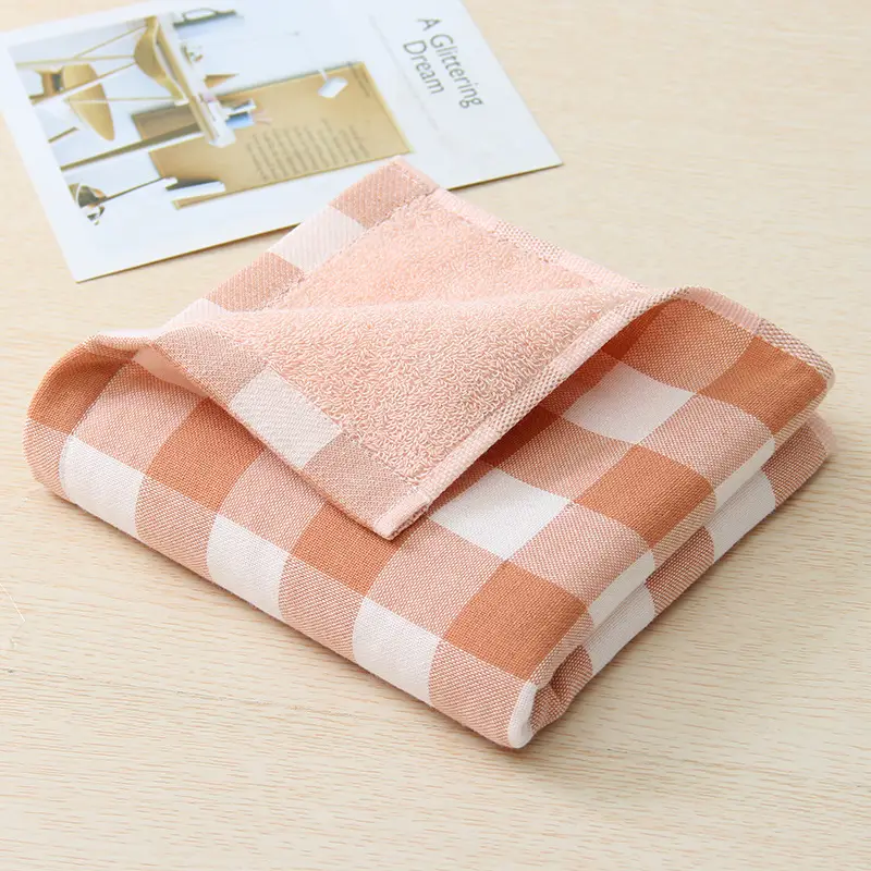 Pure Cotton Checkered Towel Double Sided Ultra Fine - Image 2