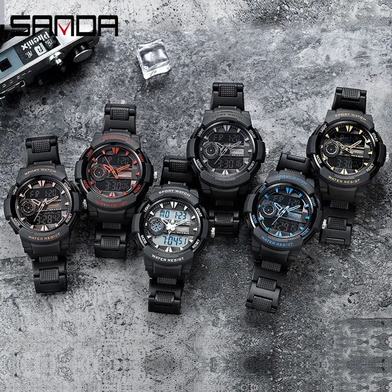 Waterproof Luminous Multi-Functional Sports Watch Black - Image 10