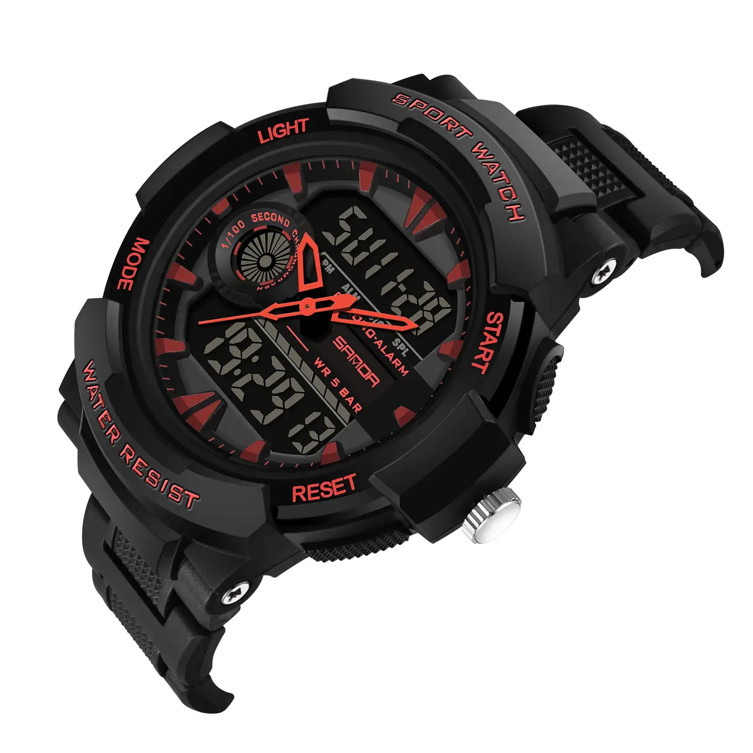 Waterproof Luminous Multi-Functional Sports Watch Black - Image 3