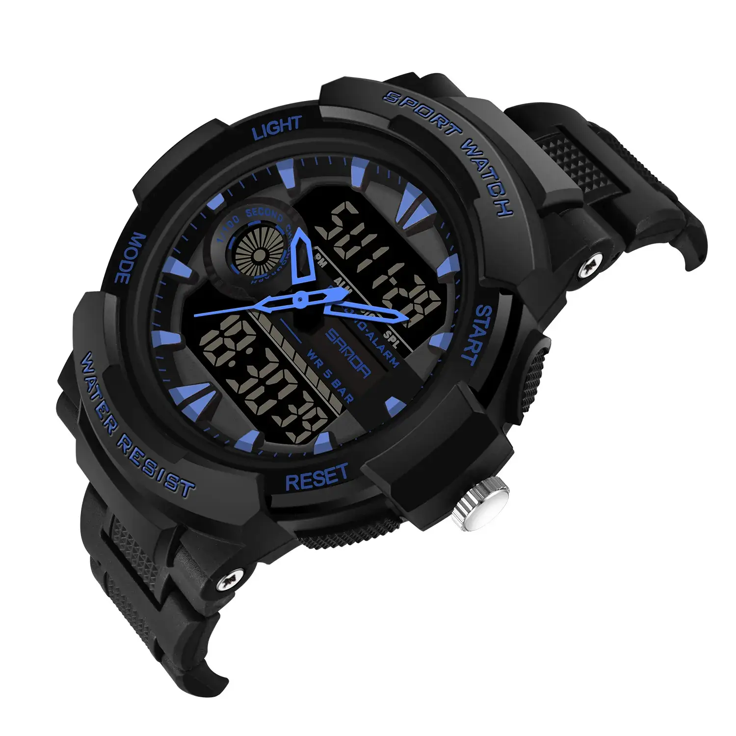 Waterproof Luminous Multi-Functional Sports Watch Black - Image 4