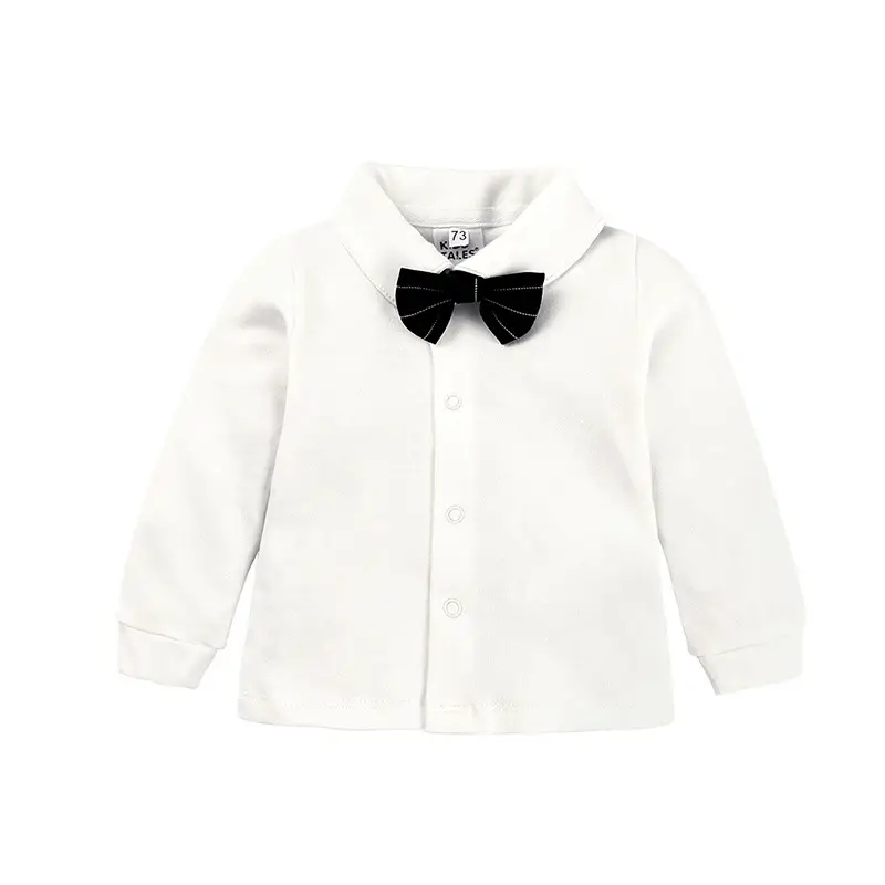 Kids White Shirt Striped Pants Two-Piece Suit Set