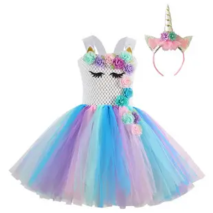 Girls Unicorn Dress with Wings & Sequins — feature 1
