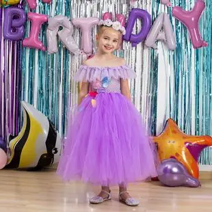 Girls Unicorn Dress with Wings & Sequins — feature 7