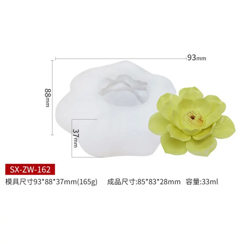 Silicone Rose Candle Mold 15ml Chocolate Cake Tool - Image 10