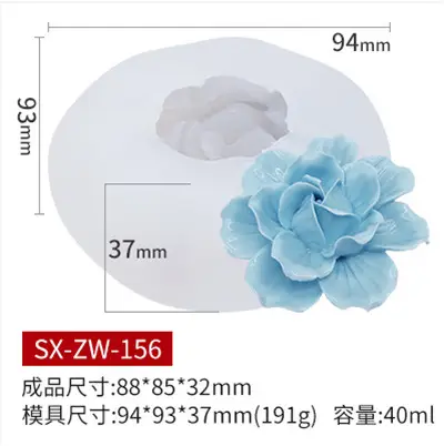 Silicone Rose Candle Mold 15ml Chocolate Cake Tool - Image 4