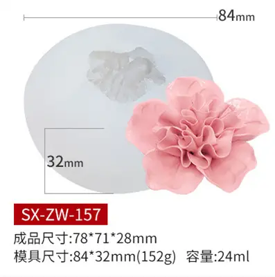 Silicone Rose Candle Mold 15ml Chocolate Cake Tool - Image 5