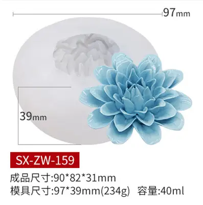 Silicone Rose Candle Mold 15ml Chocolate Cake Tool - Image 7