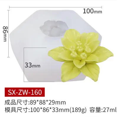 Silicone Rose Candle Mold 15ml Chocolate Cake Tool - Image 8