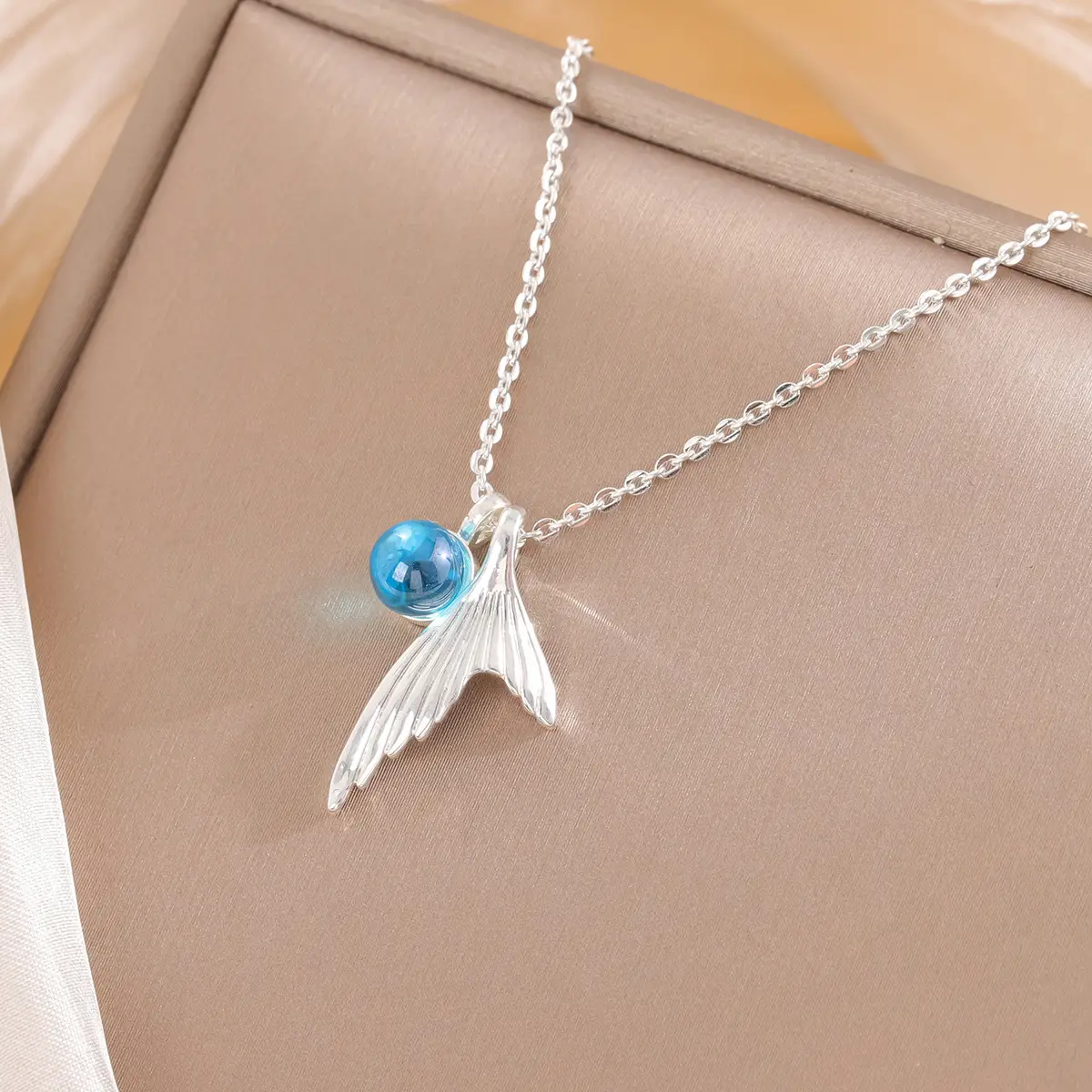 Mermaid Foam Fish Tail Clavicle Necklace for Women - Image 2