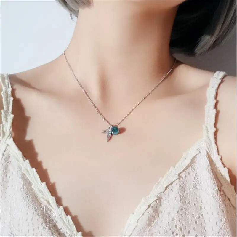 Mermaid Foam Fish Tail Clavicle Necklace for Women - Image 3