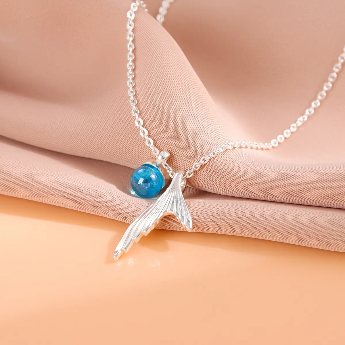 Mermaid Foam Fish Tail Clavicle Necklace for Women - Image 4