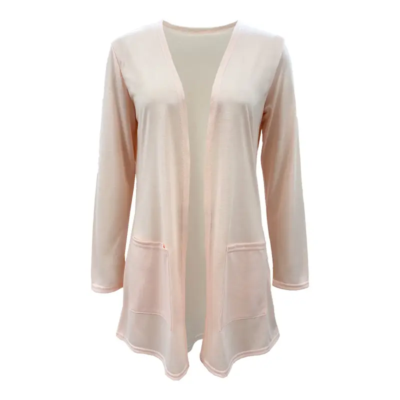 Women's 2024 Cross-Border Cardigan Mid-Length Jacket Black - Image 8