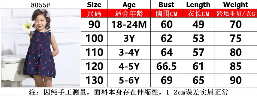Girls Sleeveless Cherry Print Dress Korean Style — feature 10