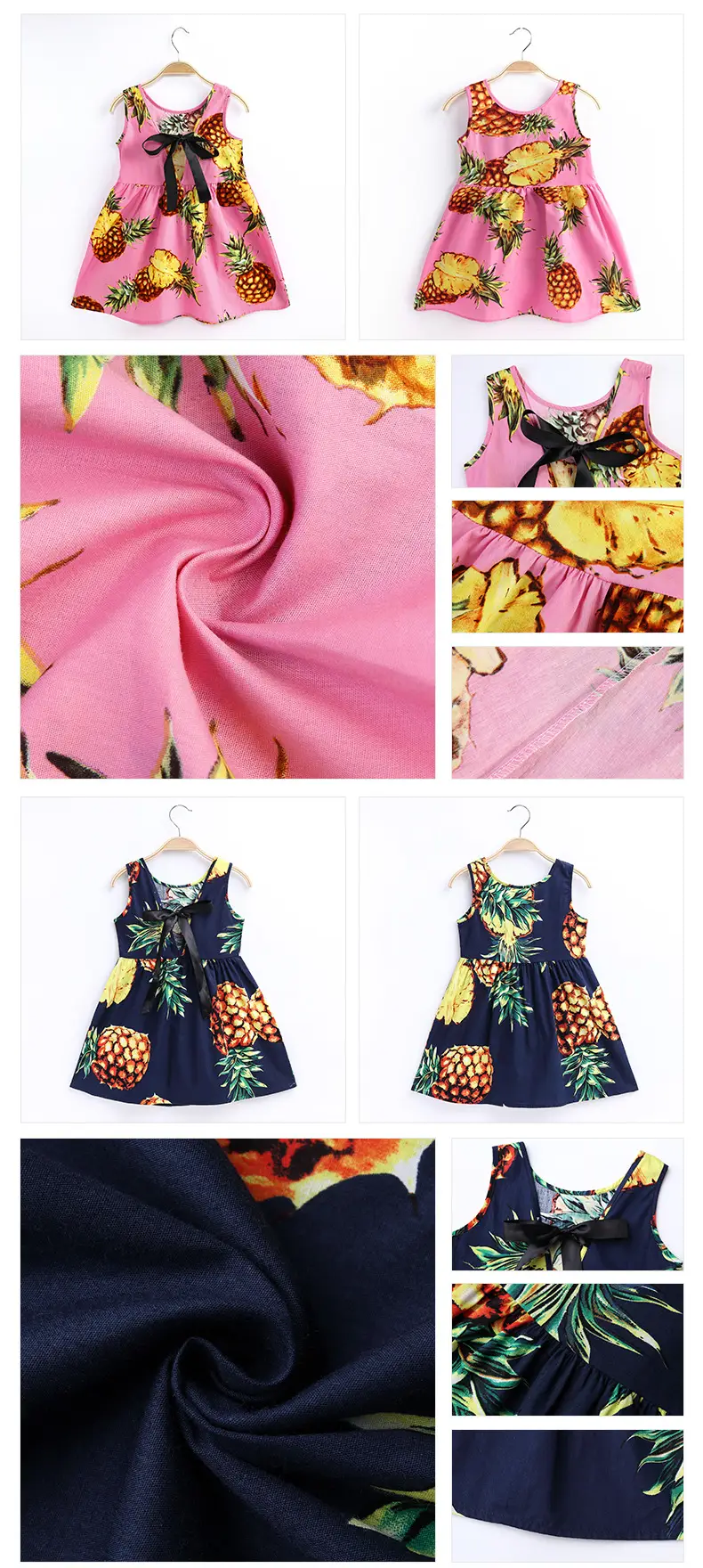 Girls Sleeveless Cherry Print Dress Korean Style — feature 16