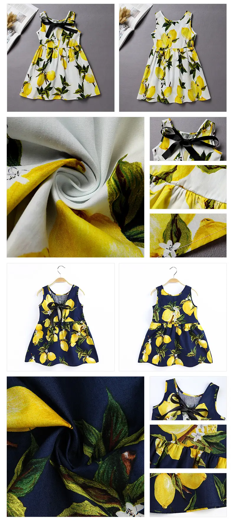 Girls Sleeveless Cherry Print Dress Korean Style — feature 18