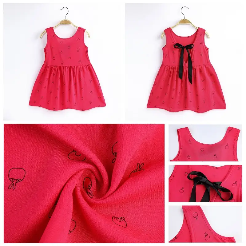 Girls Sleeveless Cherry Print Dress Korean Style — feature 32