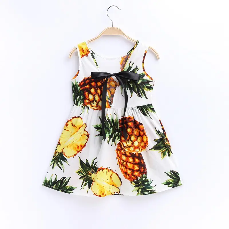 Girls Sleeveless Cherry Print Dress Korean Style - Image 12
