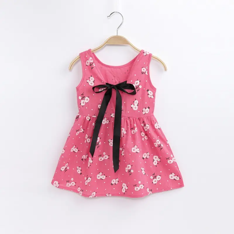 Girls Sleeveless Cherry Print Dress Korean Style - Image 15