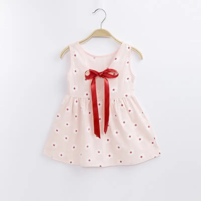 Girls Sleeveless Cherry Print Dress Korean Style - Image 18