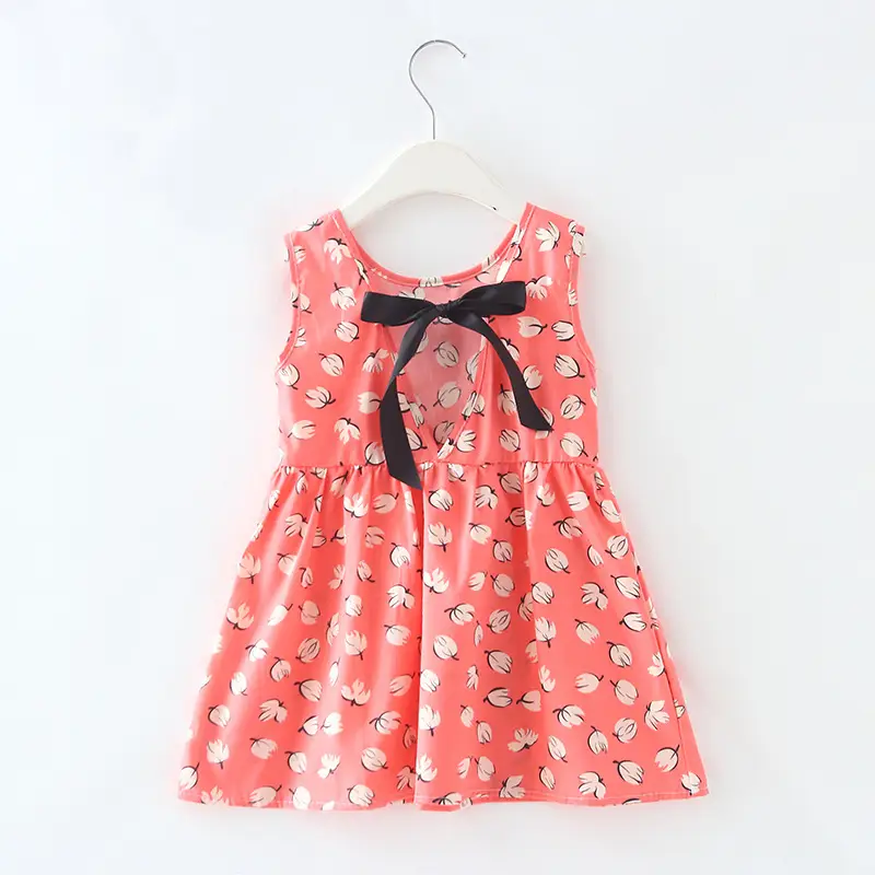 Girls Sleeveless Cherry Print Dress Korean Style - Image 24