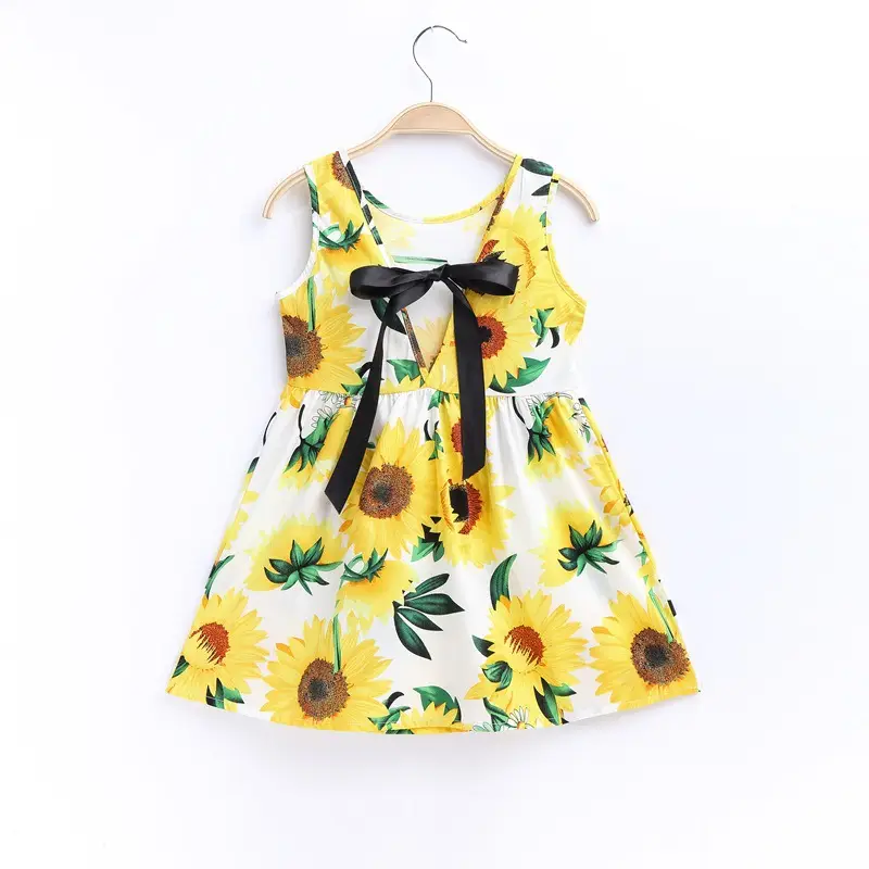 Girls Sleeveless Cherry Print Dress Korean Style - Image 4