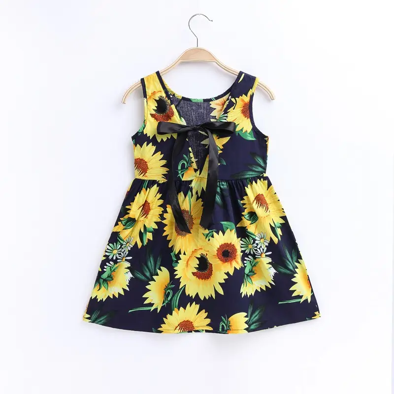 Girls Sleeveless Cherry Print Dress Korean Style - Image 5