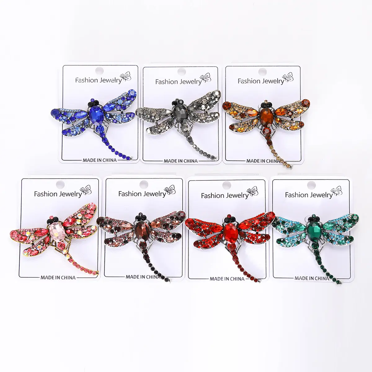 Dragonfly Brooch with Crystal Accents for Women — feature 1