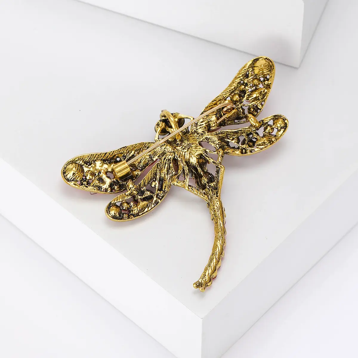 Dragonfly Brooch with Crystal Accents for Women — feature 10