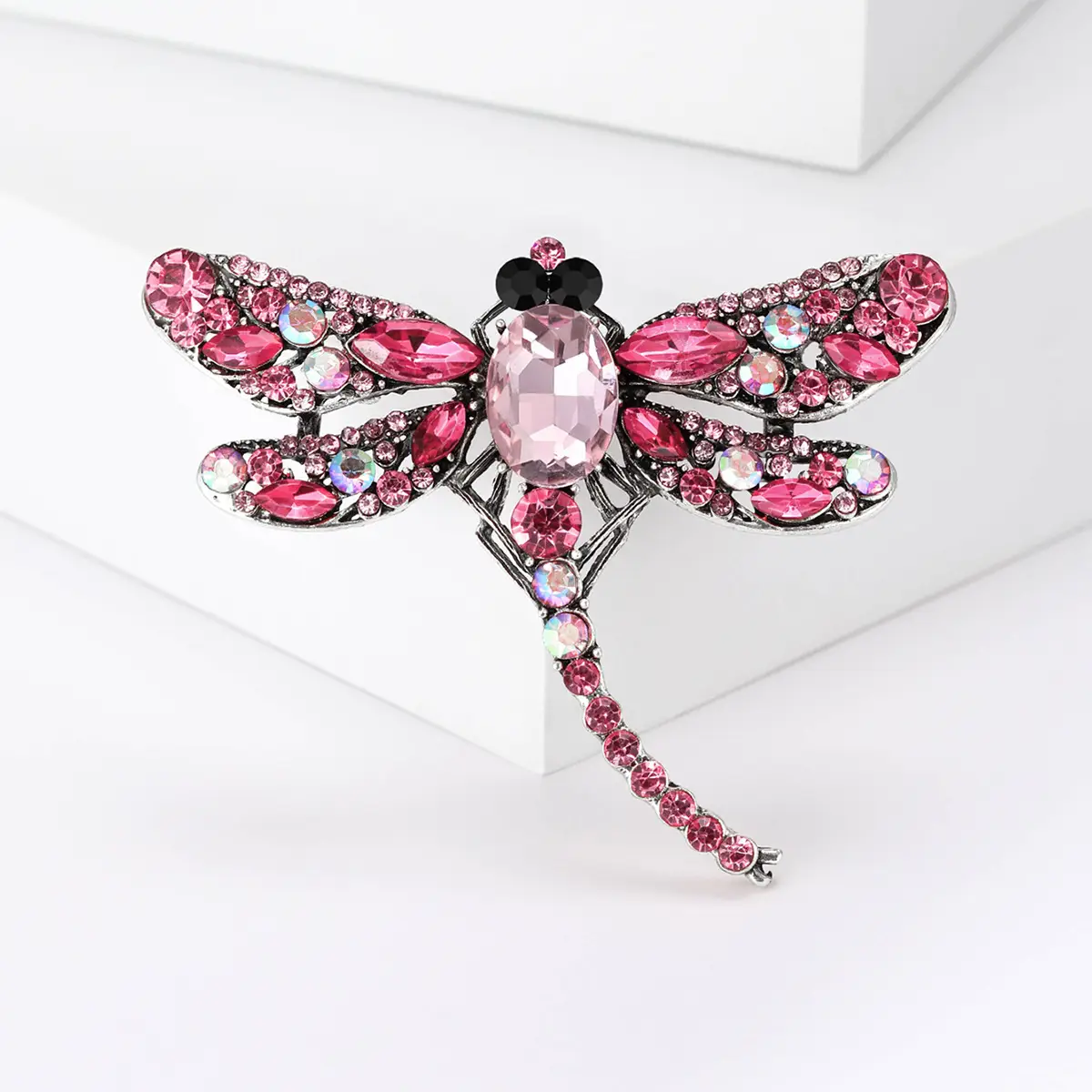 Dragonfly Brooch with Crystal Accents for Women — feature 11