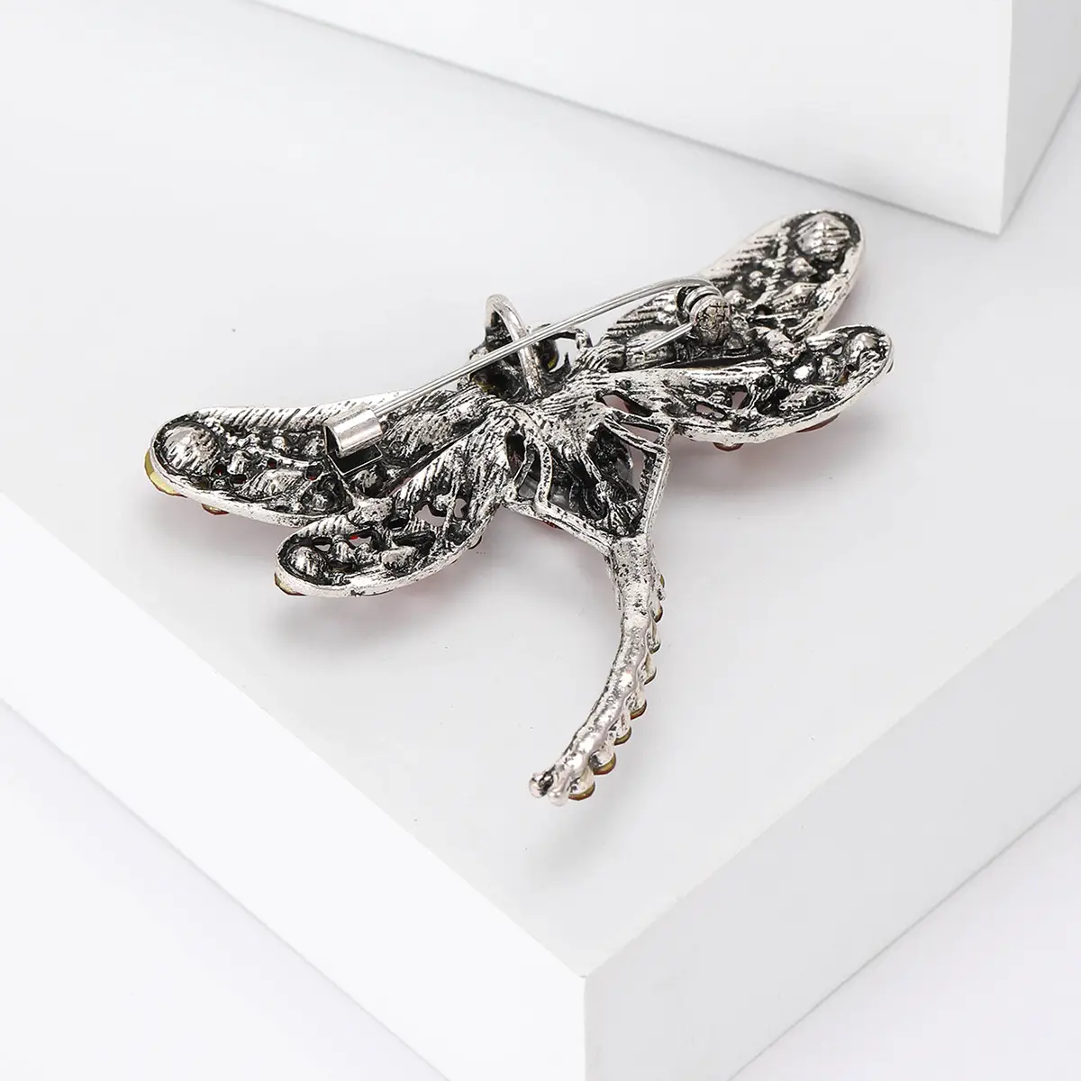 Dragonfly Brooch with Crystal Accents for Women — feature 8