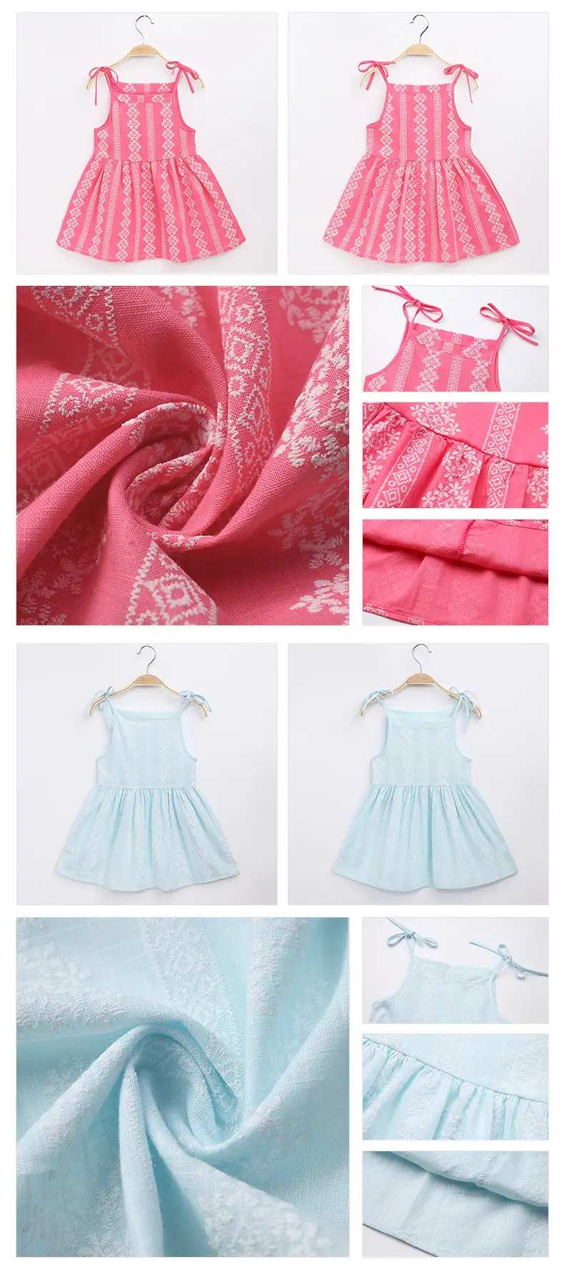 Pink Printed Suspender Dress for Girls — feature 10