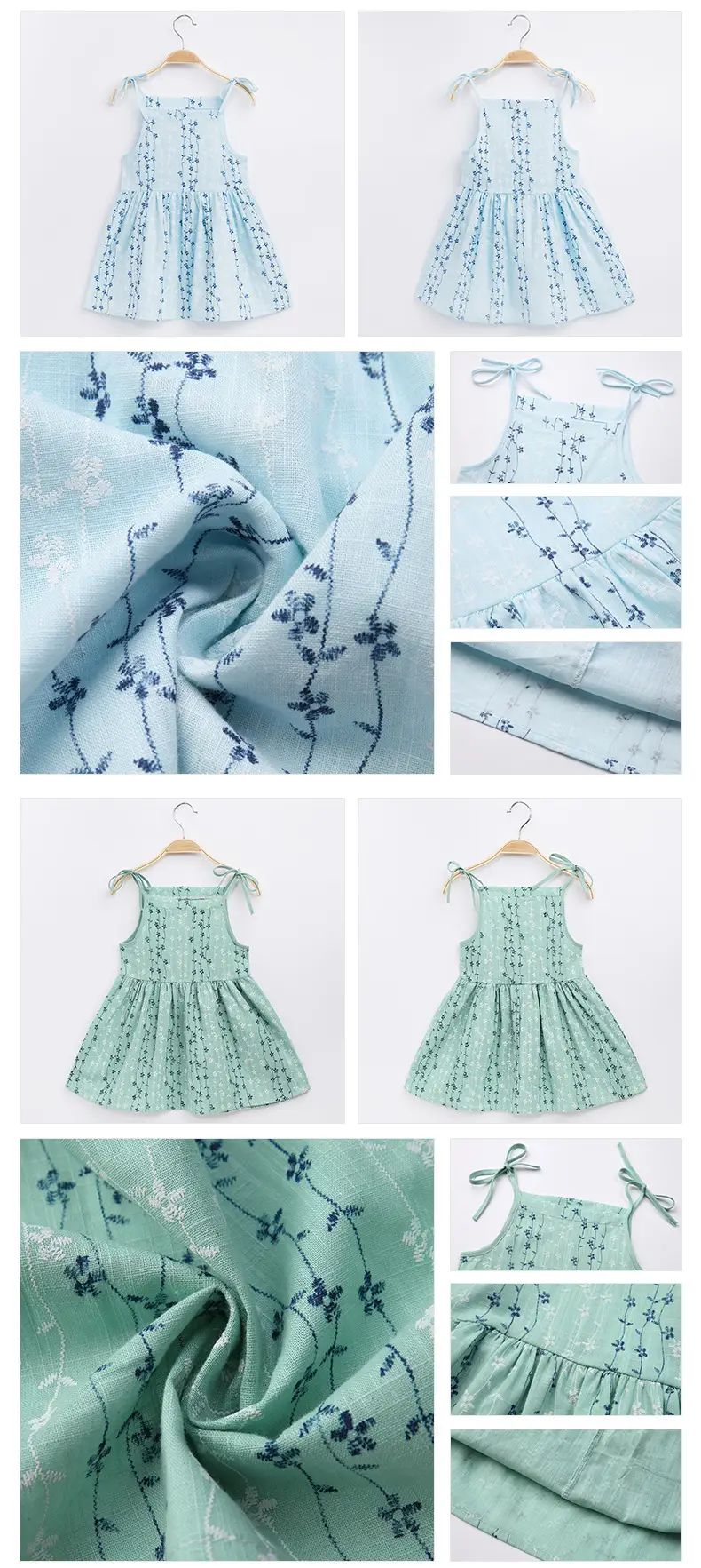 Pink Printed Suspender Dress for Girls — feature 12