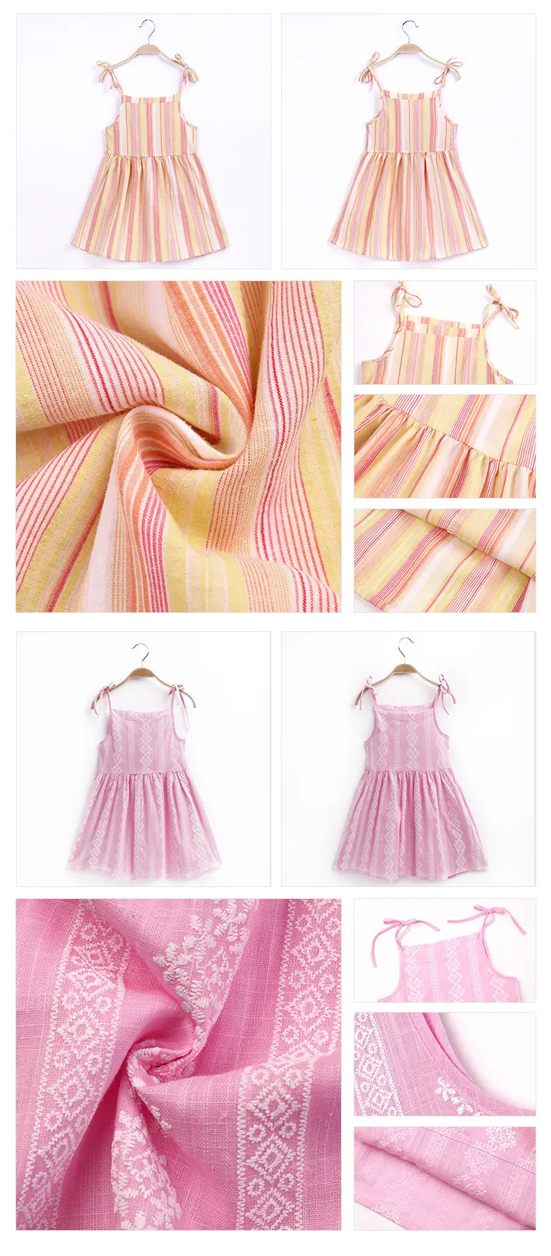 Pink Printed Suspender Dress for Girls — feature 13