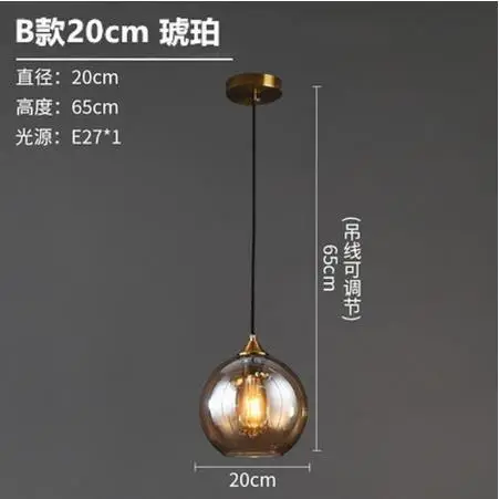 Modern Glass Ball Chandelier for Bedroom or Restaurant - Image 2