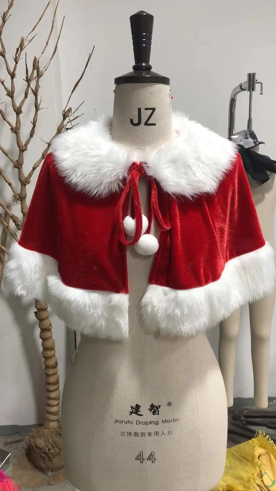 Red Striped Santa Dress for Women New Year Costume