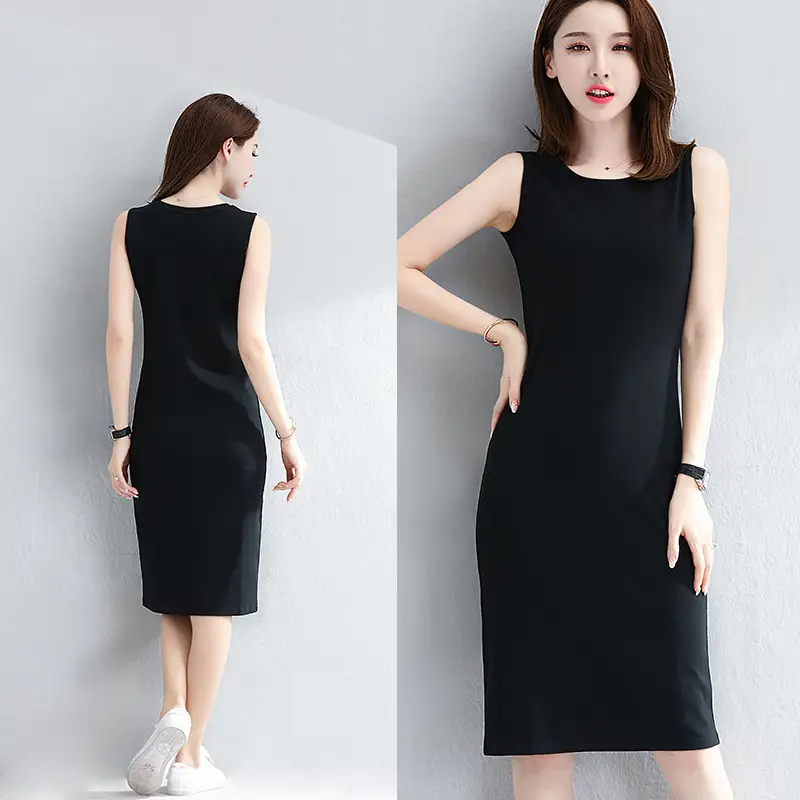 Women's Red Sleeveless Vest Long Skirt Korean Style - Image 6