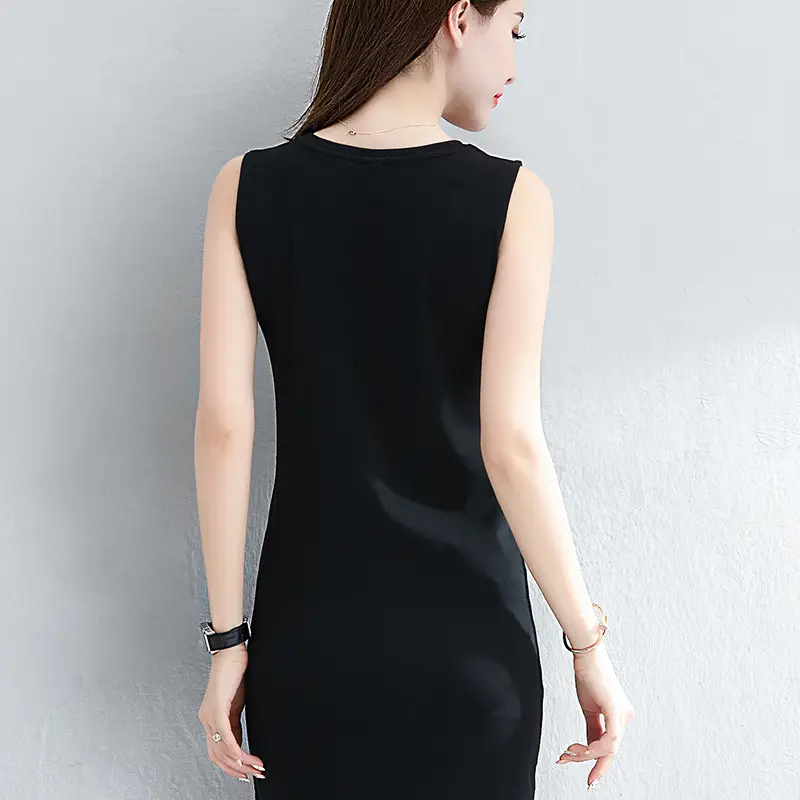 Women's Red Sleeveless Vest Long Skirt Korean Style - Image 10