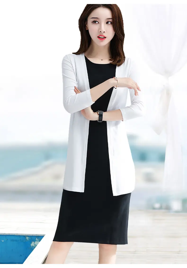 Women's Red Sleeveless Vest Long Skirt Korean Style — feature 13