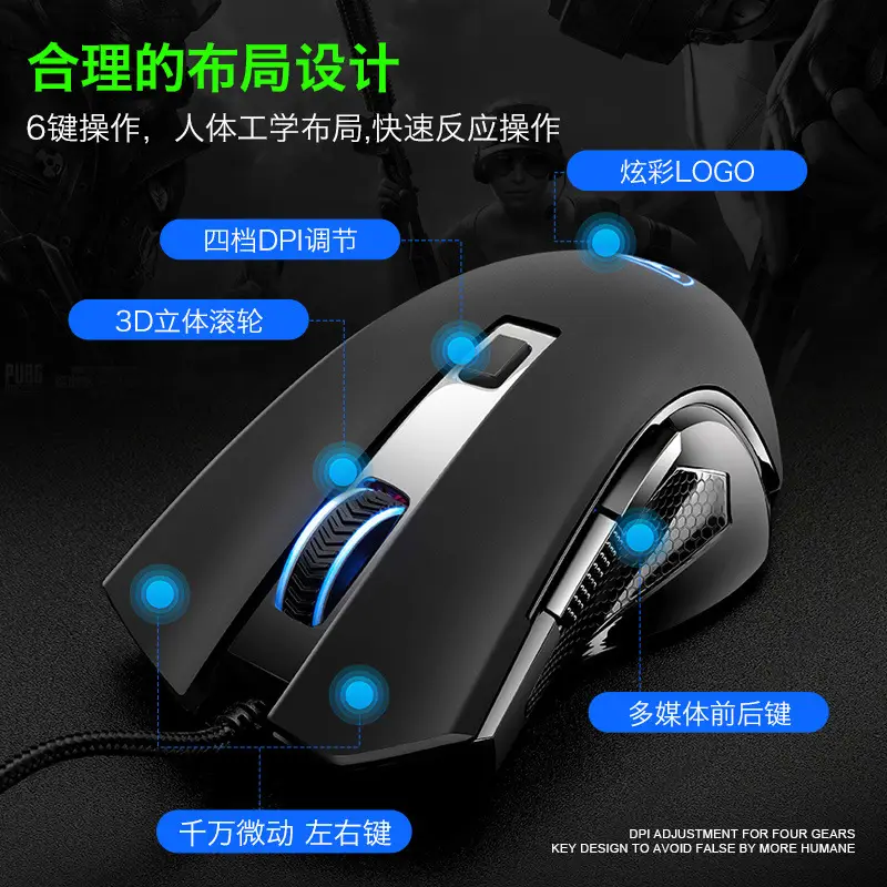 ET Cross-Border Gaming Mouse Wired E-Sports Desktop