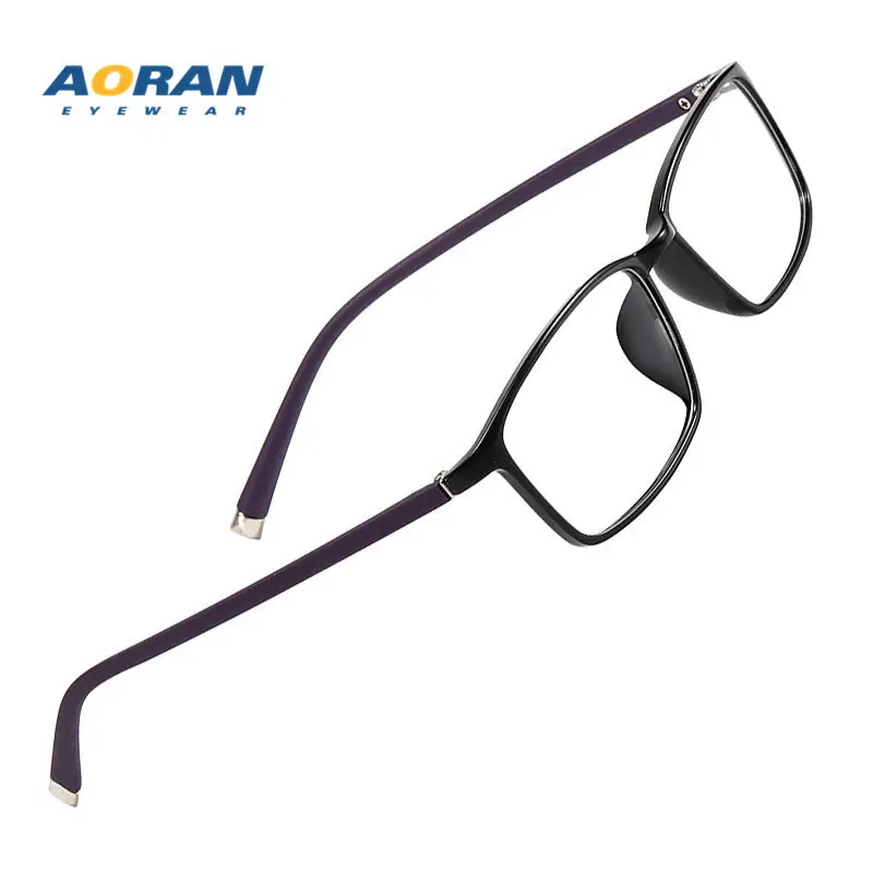 Men's Black Box Frame Glasses TR90
