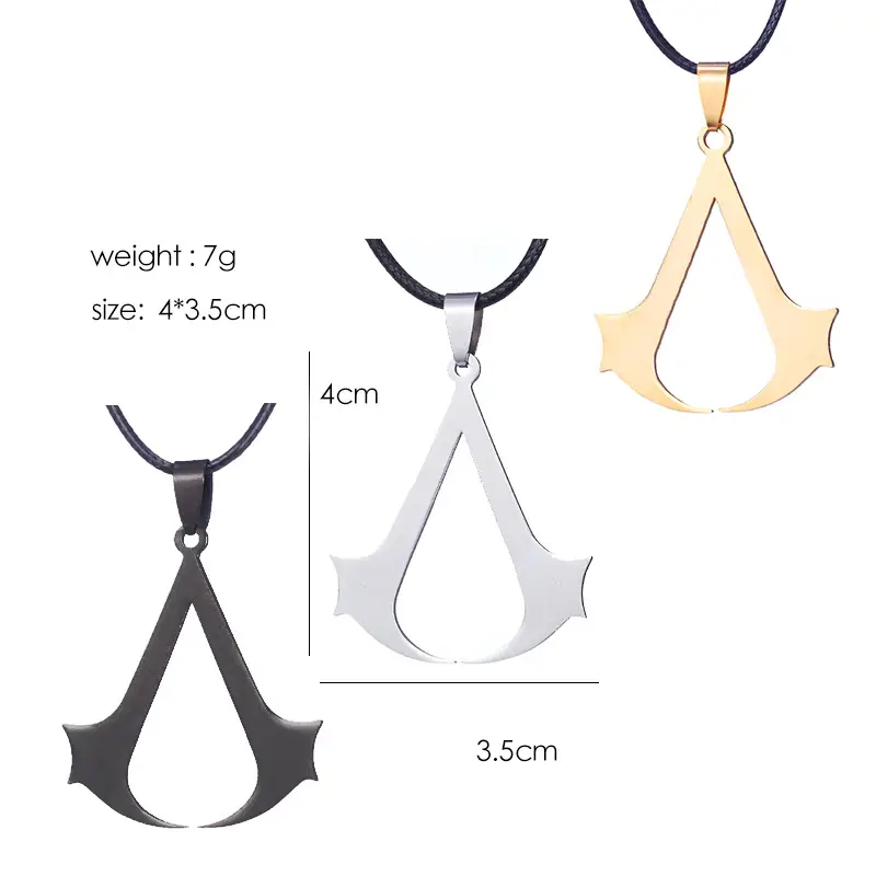 Stainless Steel Assassin's Creed Necklace for Fans