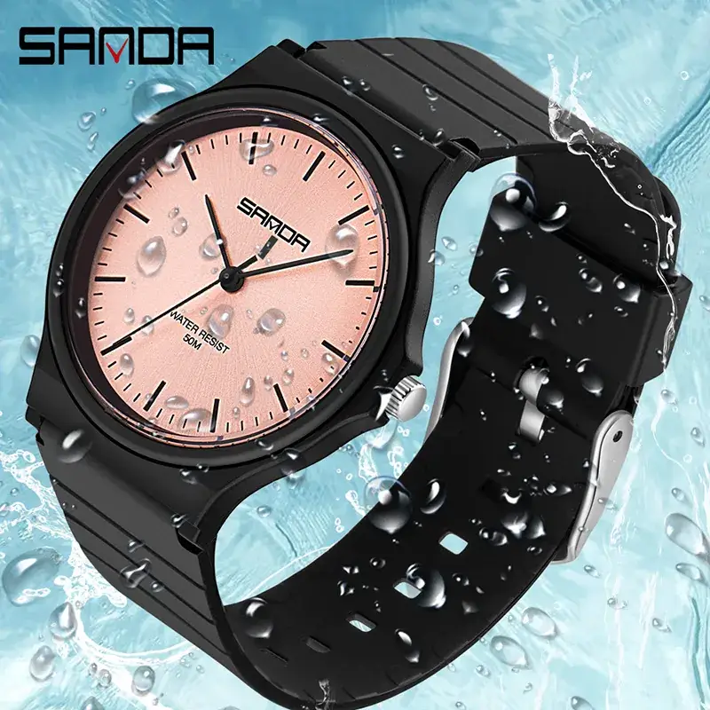 Sanda Black Silicone Kids Watch with Analog Display - Image 10
