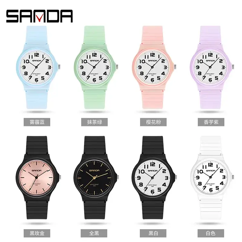 Sanda Black Silicone Kids Watch with Analog Display - Image 12