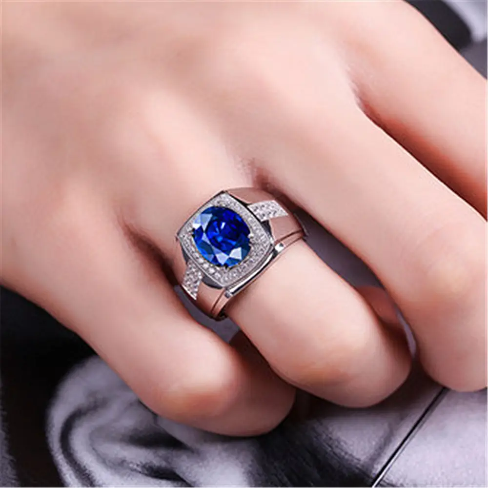 Luxury Rose Gold Sapphire Ring with Crystal Clasp — feature 4