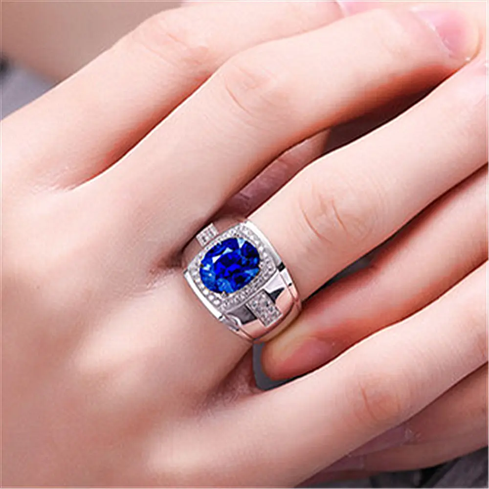 Luxury Rose Gold Sapphire Ring with Crystal Clasp — feature 7